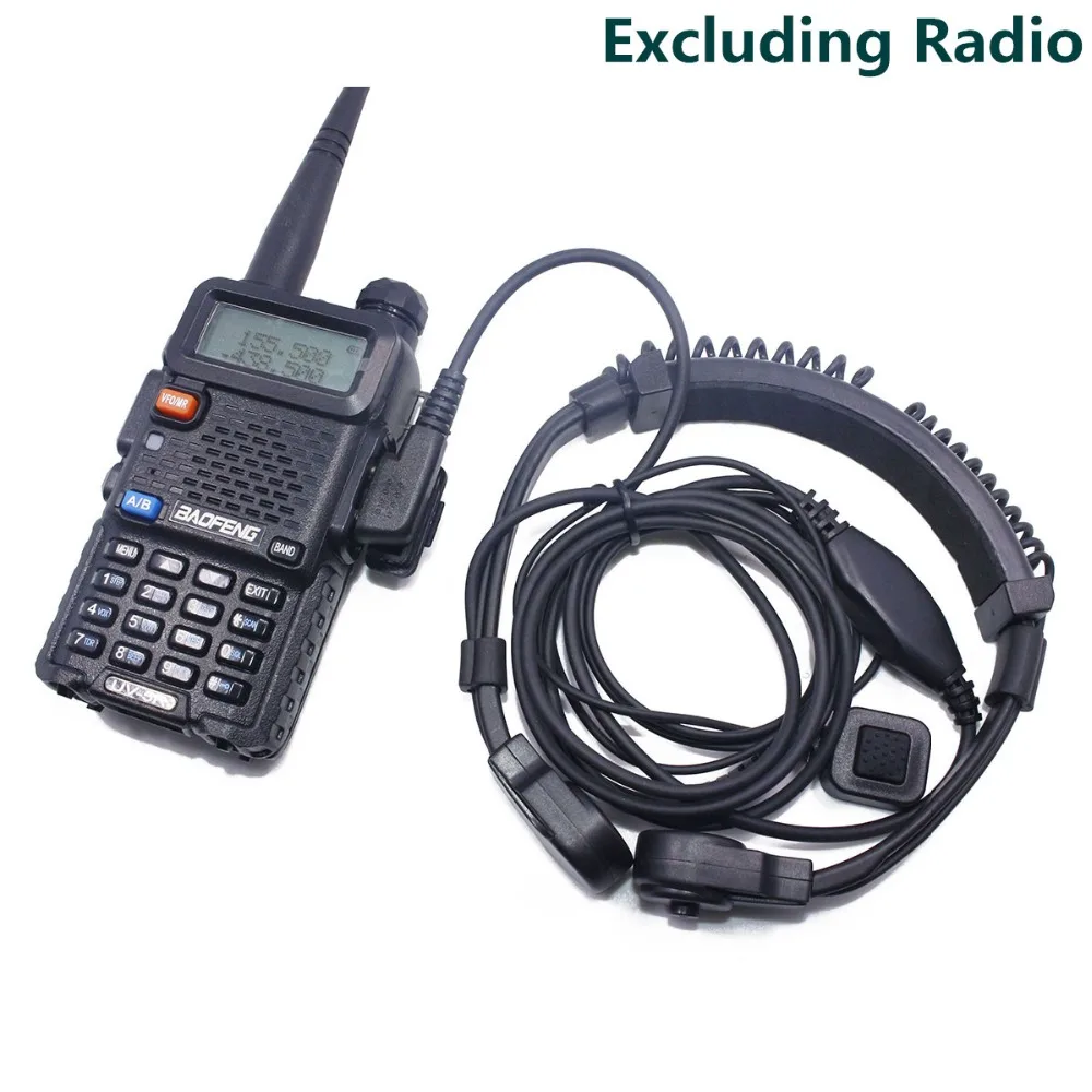 Extendable Throat Microphone Mic Earpiece Headset for CB Radio BAOFENG UV-5R GT-3 BF-888S Series TYT Wouuxn Ham Walkie Talkie | Мобильные
