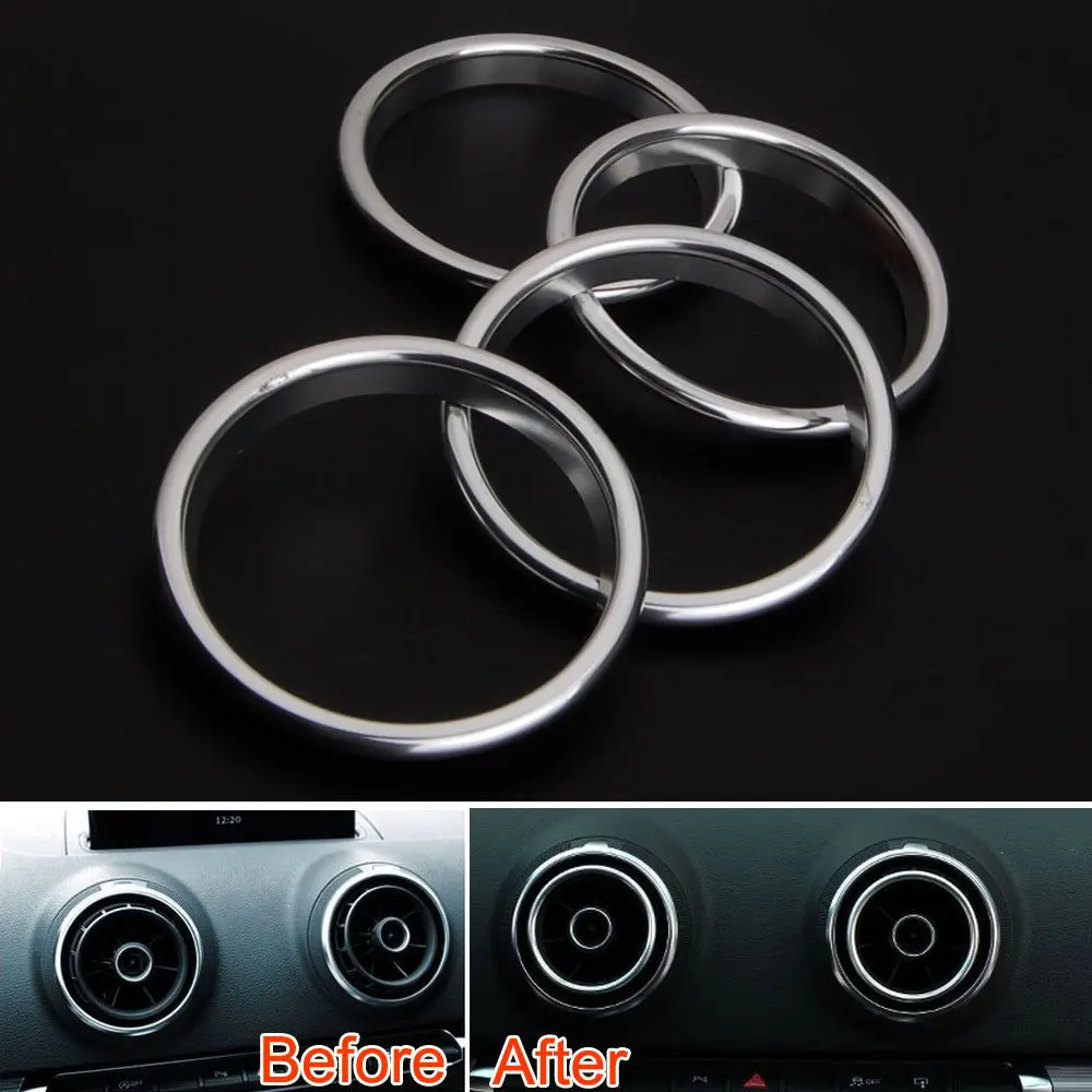 

4 шт., Алюминиевые наклейки для приборной панели Audi A3 2012 2013 2014 2015