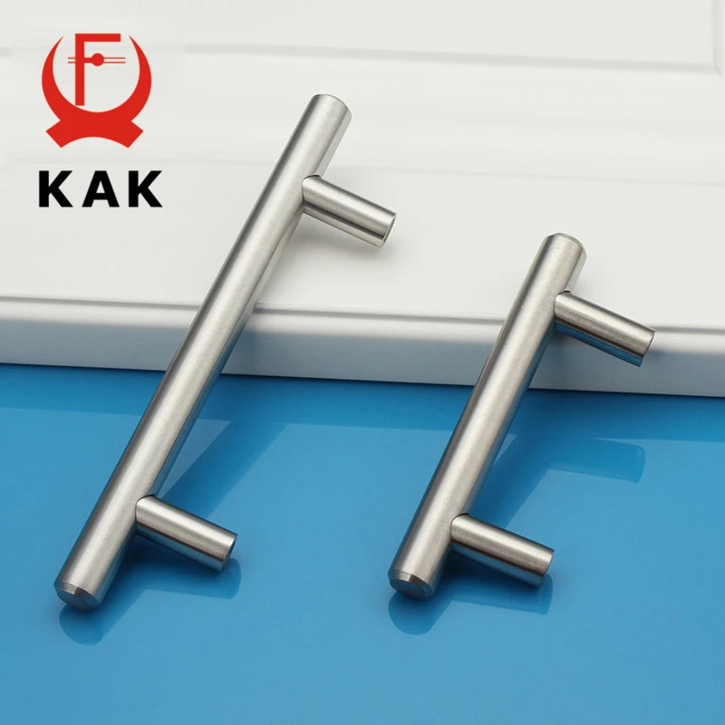 KAK 4 ~ 24'' Stainless Steel Handles Diameter 10mm Kitchen Door Cabinet T Bar Straight Handle Pull Knobs Furniture Hardware (art.: 7a078af66) - 7a078af66