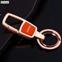 brand top men car key chain women new double ring to hang metal keychain key holder car key ring k1157