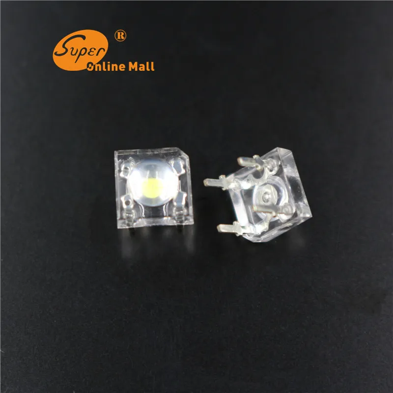 100 = 20 каждого 5 мм Пиранья Супер Потока Красный/Зеленый/Синий/Белый/Желтый купол