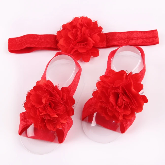 1 комплект розничная продажа головная повязка с цветком для новорожденного