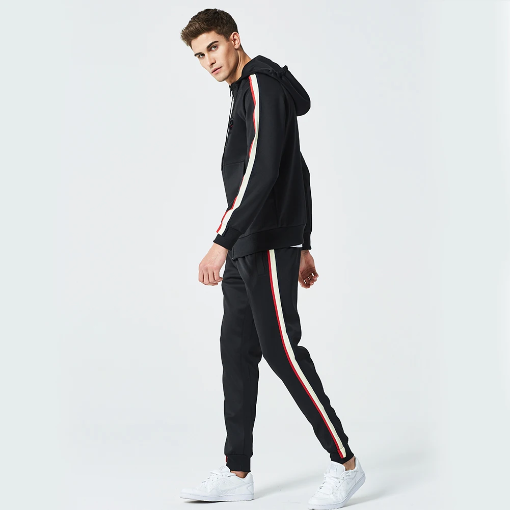 BROWON Men Tracksuits Solid Sportswear Spring Autumn Men's Jacket+ Pants Tracksuit Male Sweatshirt Casual 2 Piece Set