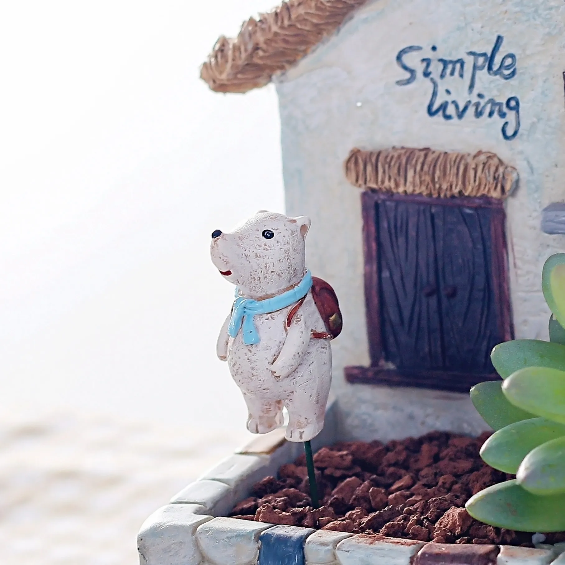 Zakka милые маленькие животных цветочные орнаменты мини тройку садоводства пейзаж