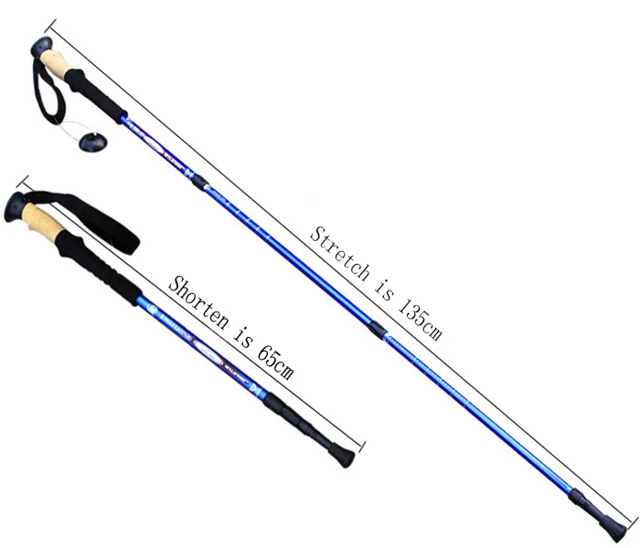 Новинка 3 цвета треккинговый лыж сноуборд палка для ходьбы регулируемый