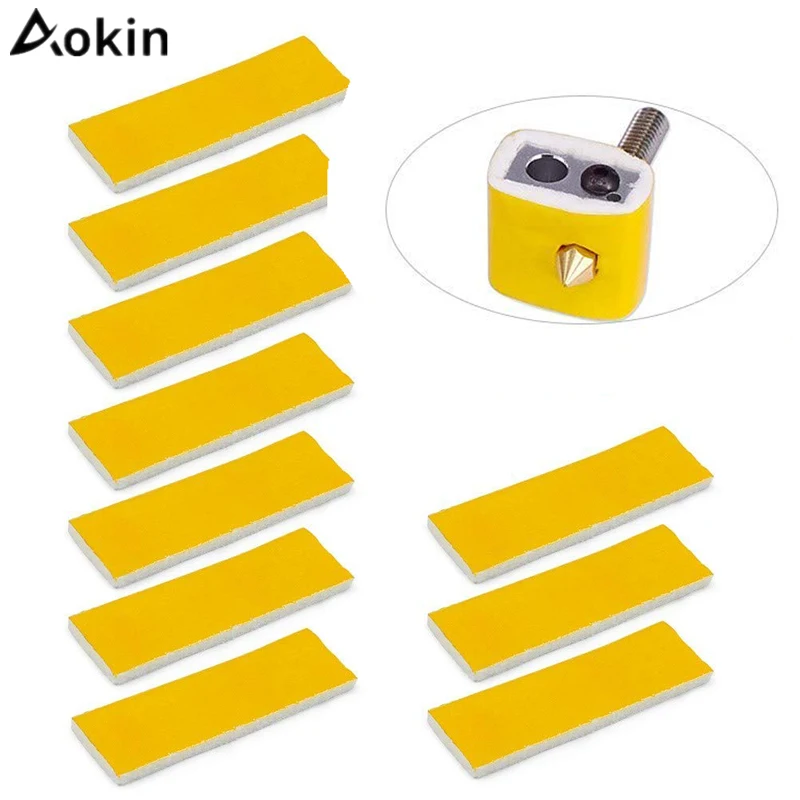Aokin 10 шт. толщина 3 мм для 3D принтера быстрое сопло Теплоизоляционный хлопок Ultimaker