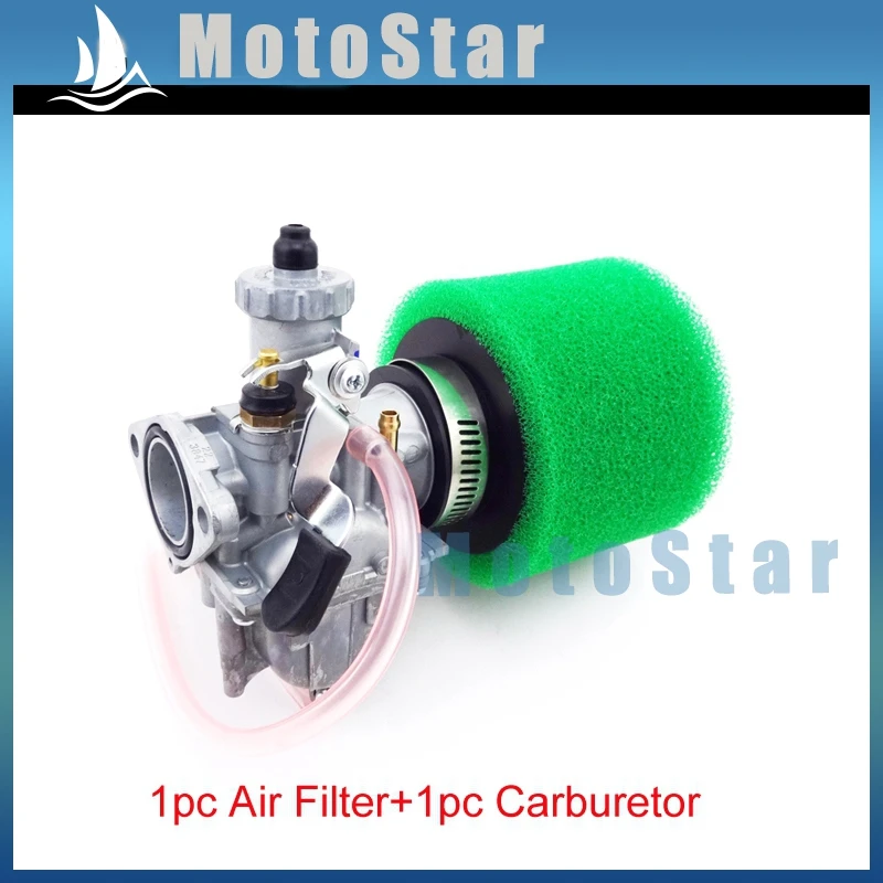 26mm Mikuni Carburetor VM22 Carb + Green 38mm Air Filter For Lifan YX Zongshen 110cc 125cc Engine Chinese Pit Dirt Bike ATV Quad |
