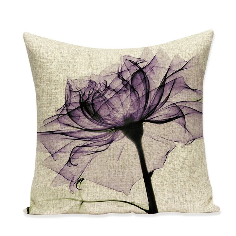 Новинка 2019 декор в виде цветка розы наволочки маленькие свежие 45x45 см льняные