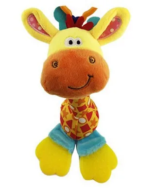 Kids Baby Toys Rattles Soft Plush Toy Animals Handbells Teether Dog Giraffe Lion Elephant Monkey Newborn Rattle for | Игрушки и хобби