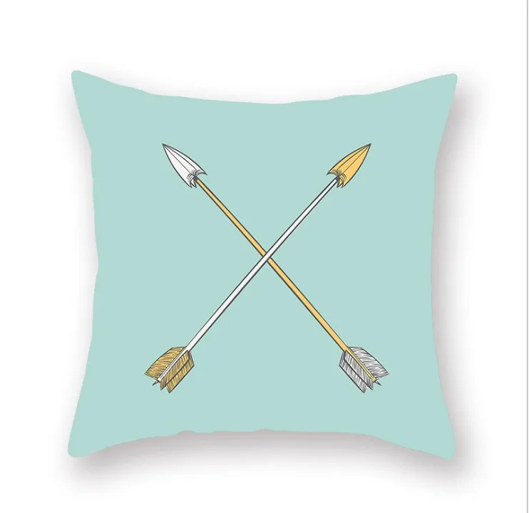 Принт с голубым сердцем бархатная Наволочка на подушку зеленые цветы карта для