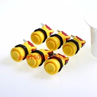 new reyann 6pcslot arcade happ standard push buttons for pc controller computer game fighter games video games diy yellow