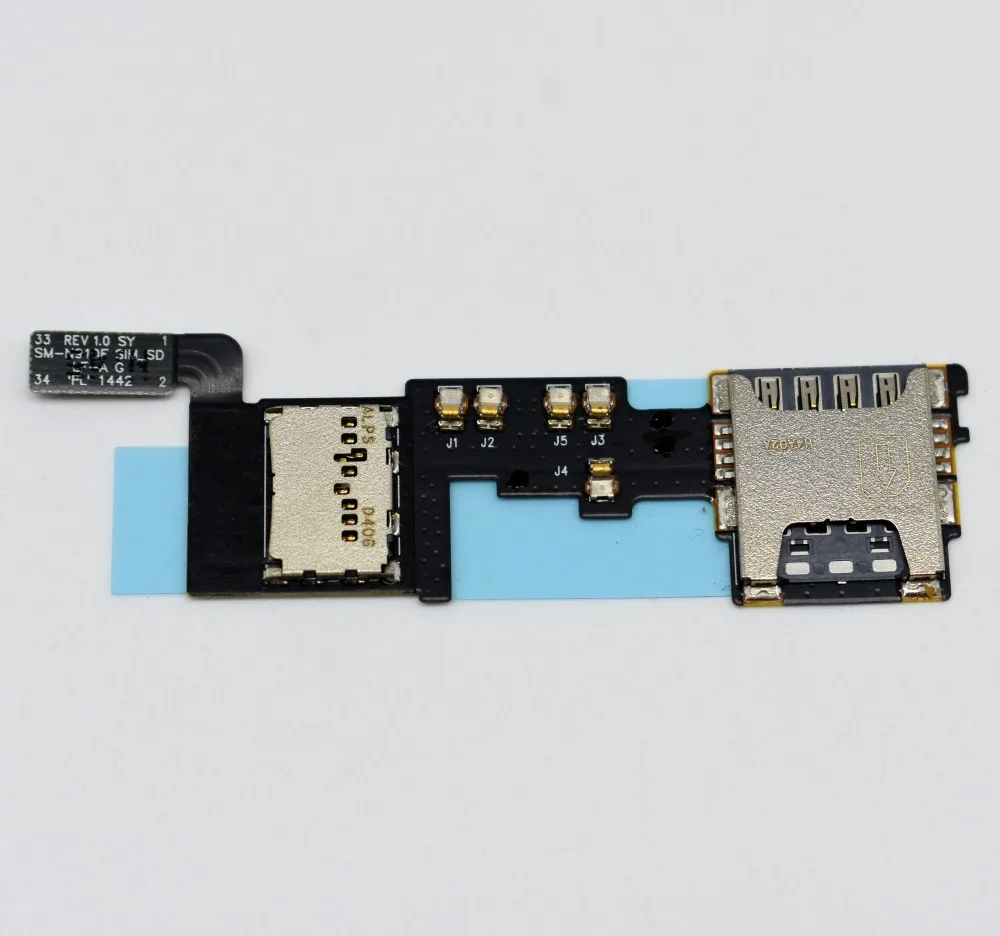 Слот для Sim карты + слот памяти Micro SD модуль с гибким кабелем запасные части Samsung