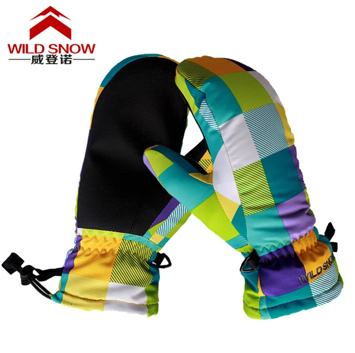Детские женские лыжные варежки Wild snow для сноуборда зимние уличные снежного