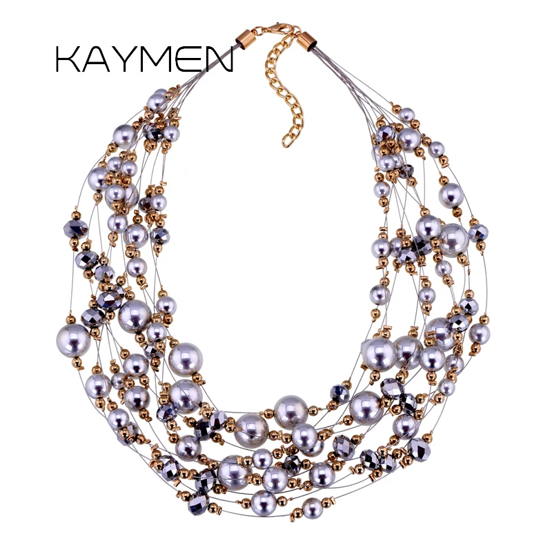 Модное ожерелье из бисера с кристаллами гипсофилы богемное колье ювелирные