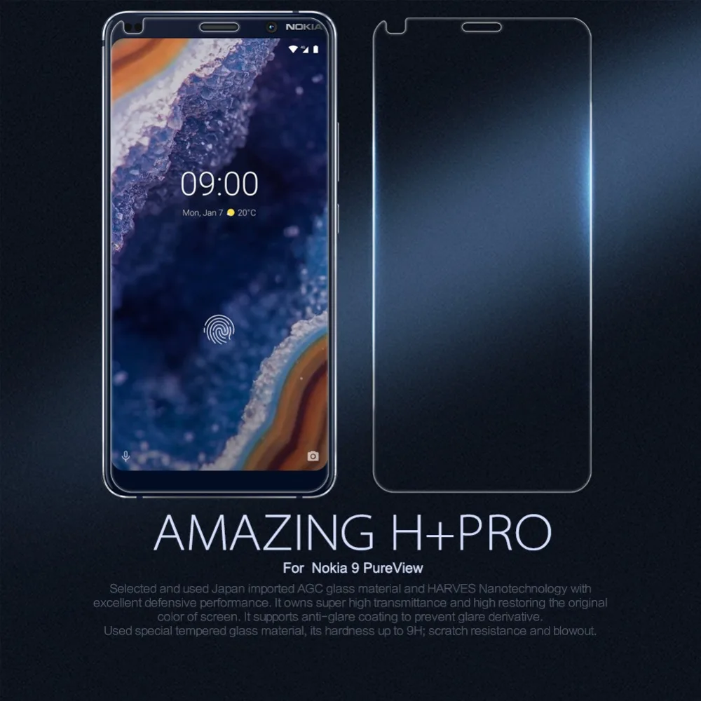 Для Nokia 9 PureView glass Nillkin 2.5D H+ Pro Закаленное стекло протектор экрана для Nokia 9 PureView Nilkin ультратонкая стеклянная пленка