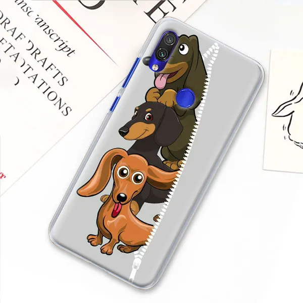 03 Такса Doxie Цветок Собака Щенок чехол для телефона для Xiao mi красный mi 7 5 6 Pro Note 7 Pro 5 5A 6 mi A1 A2 8 Lite 9 чехол Coque - Цвет: 03