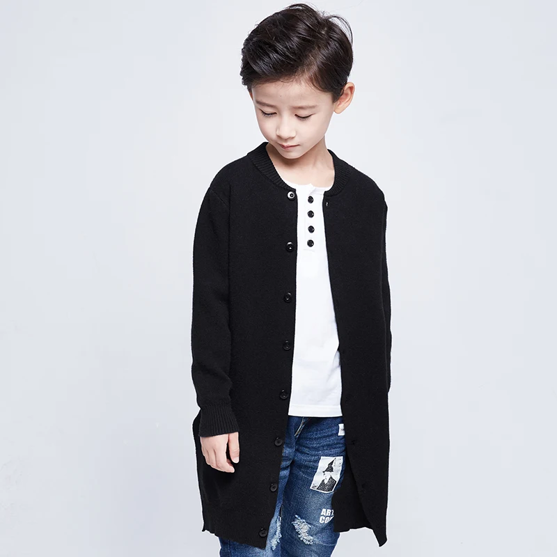 Pioneer Kids Новые весенние свитер для мальчиков сплошной цвет детские длинные свитер круглая горловина повседневные высококачественные детские трикотажные пиджаки 6M802
