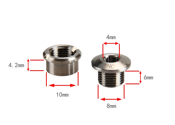 Титановый коленчатый набор цепные кольца болты гайки M8 для фиксированной