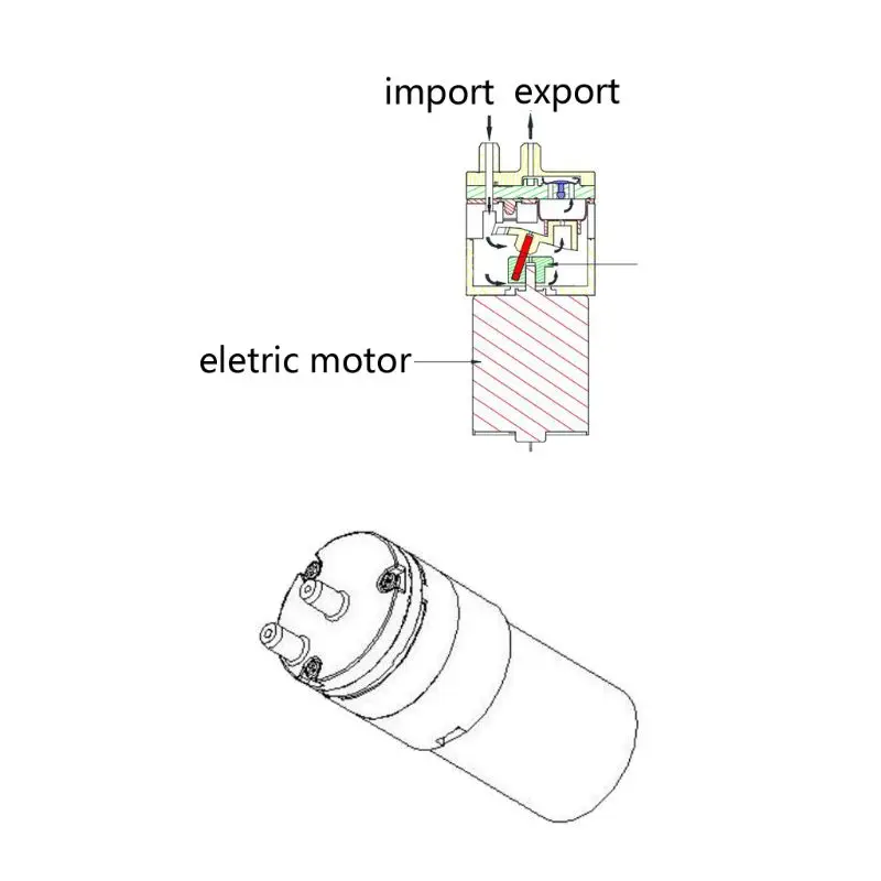 DC 3V Micro 370B Air Pump Electric Vacuum Pump Mini Pumping Booster For Medical