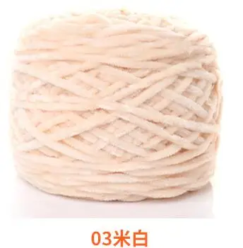 03 100gChenille Золотой бархатный коралловый бархатный шарф ручной работы, вязаный свитер для детей, шерстяная группа, Толстая шерстяная пряжа для вязания - Цвет: 03