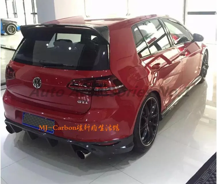 Углеродного волокна задний бампер спойлер, диффузор для Volkswagen VW GOLF 7 GTI быстро EMS