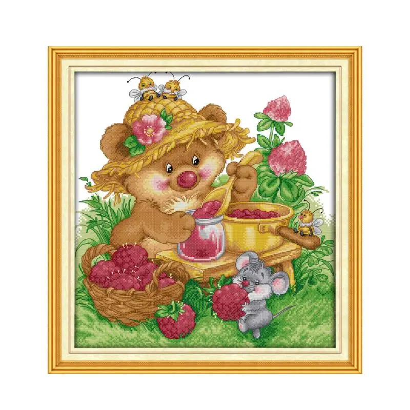 Новый комплект для вышивки крестиком Joy Sunday с изображением милой белки 34 вида