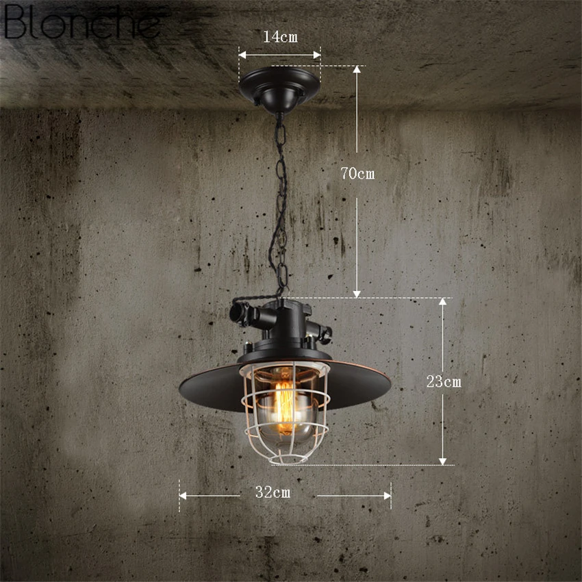 Vintage Pendant Lights Colorful Metal Hanglamp Loft Industrial Decor Hanging Lamp for Restaurant Bar Kitchen Home Light Fixtures | Освещение