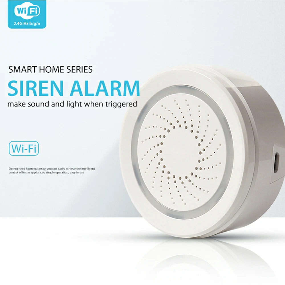 Умный дом WiFi сирена Датчик питания USB через iOS Android приложение уведомления