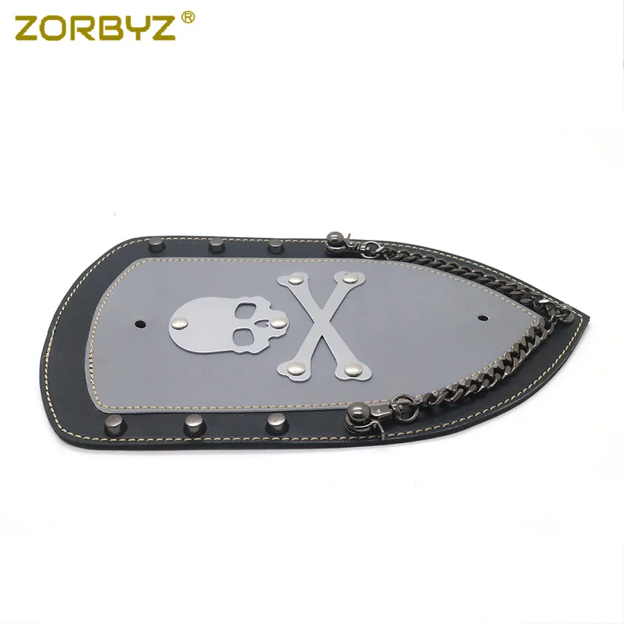 ZORBYZ Motorcycle Skull Faux Leather Plain Rear Fender Bib Fit For Harley Sportster XL Solo Seat on 2004