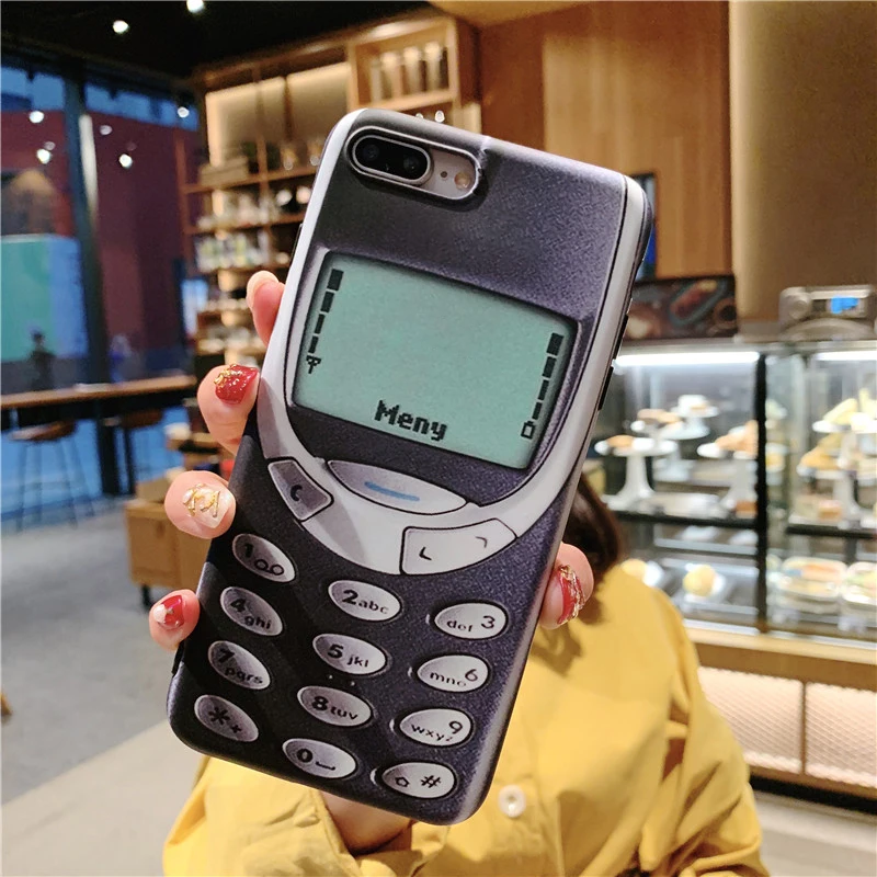 Забавный термополиуретановый чехол для телефона iPhone 6, 6s, 7, 8 Plus, Ретро стиль, Nokia, узорная мягкая задняя крышка для Apple iPhone X, XR, XS Max
