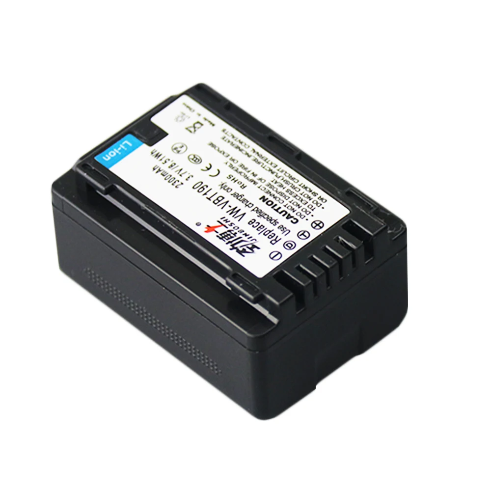 JINBOSHI 2x VW-VBT190 VBT190 литиевые батареи для цифровой камеры 2300 мАч VWVBT190 Panasonic HC V110 V130 V160