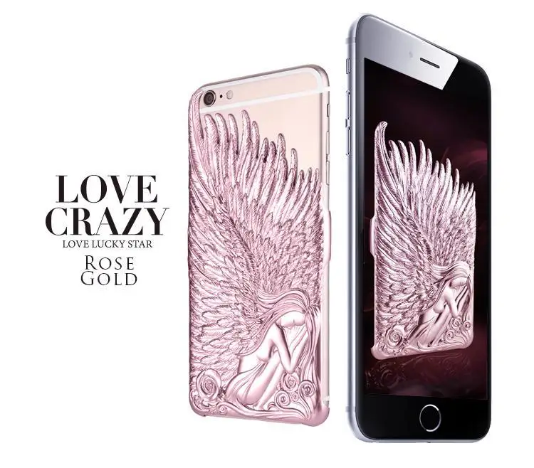 10x Роскошный чехол для iPhone 6 plus 5 inches3D задняя крышка с крыльями ангела защитный