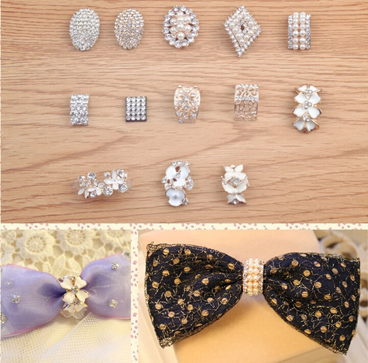 Металлические пуговицы для Стразы с жемчугом украшение свадьбы волос аксессуары