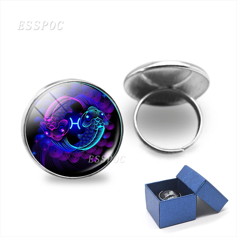 Кольцо 12 созвездий художественное украшение в виде знака зодиака кольцо 20 мм