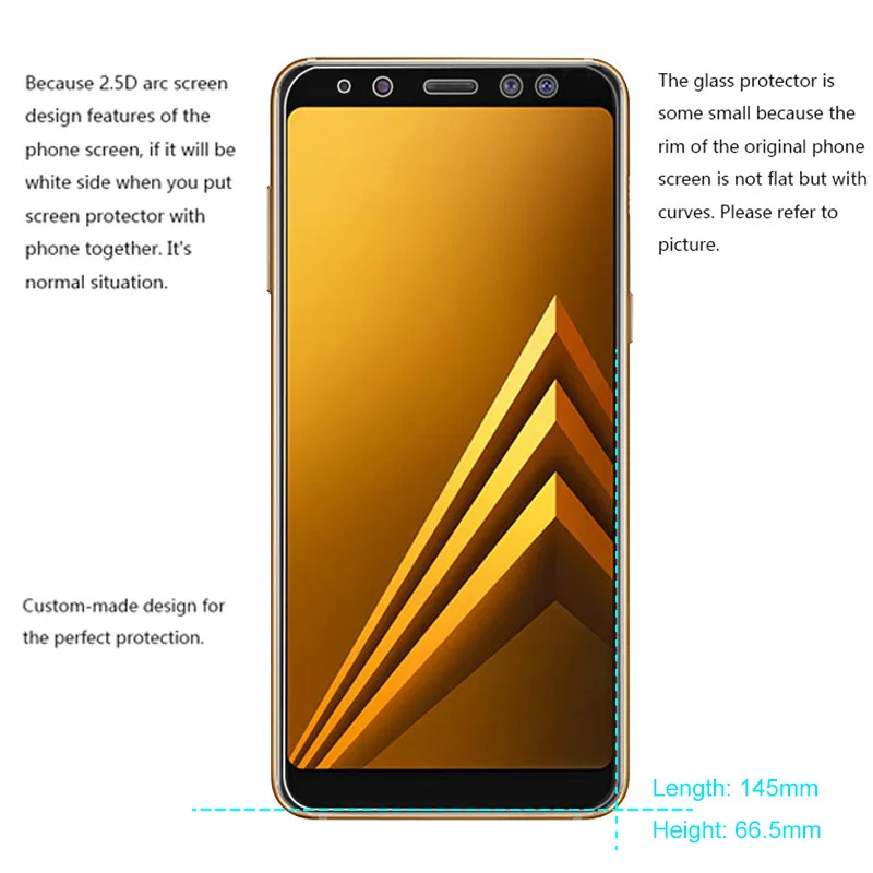 Закаленное стекло 9H для Samsung Galaxy A8 (2018) A530F протектор экрана закаленная Защитная