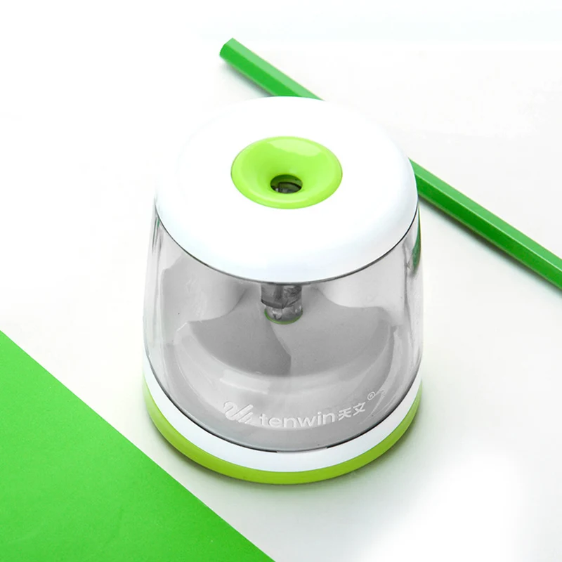 Tenwin Профессиональный эскиз электрическая точилка для карандашей Automatci электронная точилка для карандашей для школы канцелярские творческие принадлежности - Цвет: Green