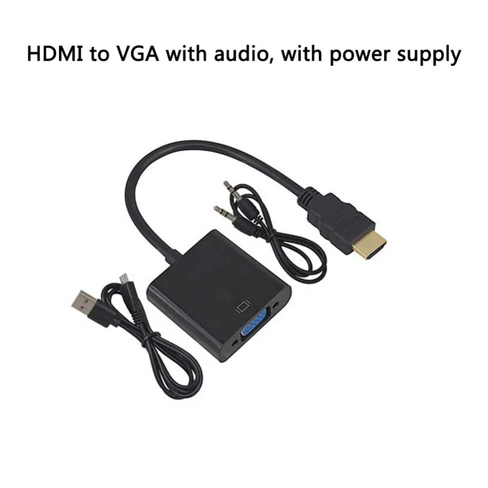 Высокое качество HDMI к VGA адаптер папа Famale конвертер 1080P цифро-аналоговый видео