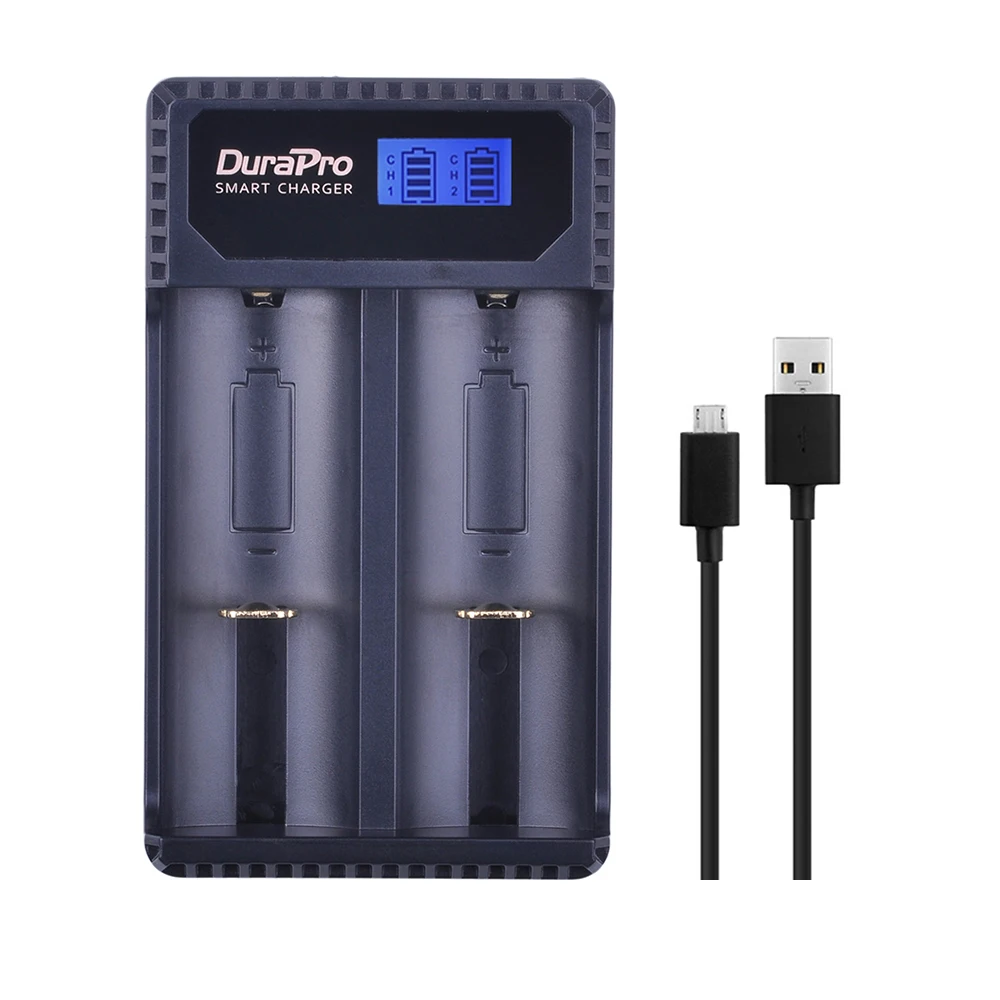 Универсальное USB зарядное устройство Durapro для батарей 2070 18650 18490 18350 17670 17500 16340 RCR123