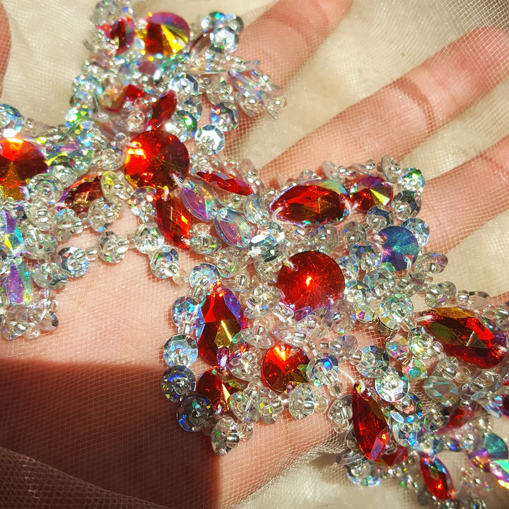 Сказочное поступление! Ручная вышивка бисером аппликации и нашивки 21x32 см