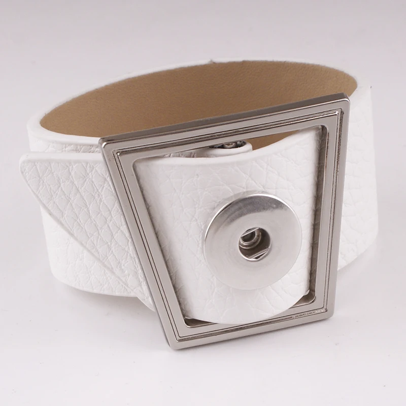 fashion DIY 18mm PU leather Snap button jewelry bracelet GIRLS Women BR2305 | Украшения и аксессуары