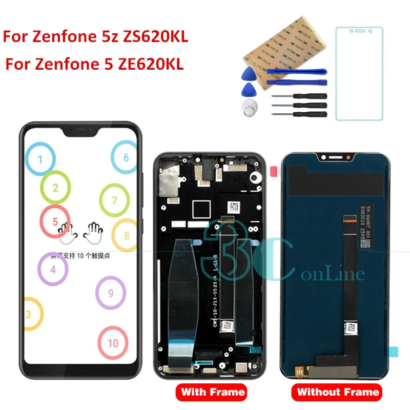 Качество AAA Для Zenfone 5z ZS620KL ЖК дисплей сенсорный экран протестирован для Zenfone5 ZE620KL