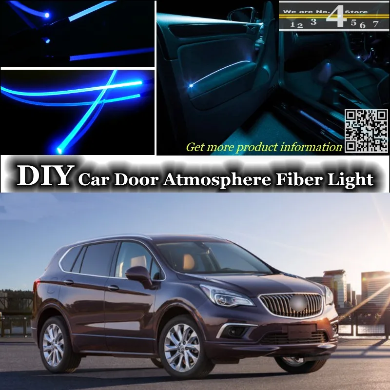 

Для Buick Envision внутренний окружающий свет тюнинг атмосфера волоконно-оптический ленточный свет внутри Дверная панель Освещение не EL свет