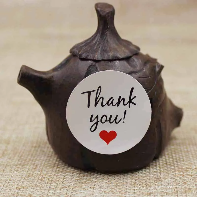 2017 сделай сам спасибо с красным сердцем ярлыки из крафт бумаги для подарков