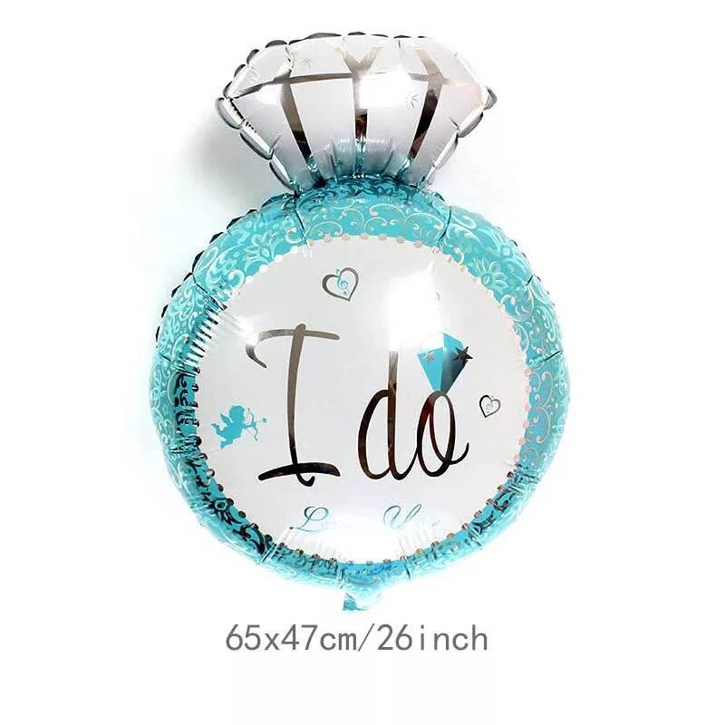 

1PC Lover Wedding Marriage Foil Balloons I Do Diamond Ring Ballon Bride Ring Balloons for Wedding Decoration Party Ball Supplies