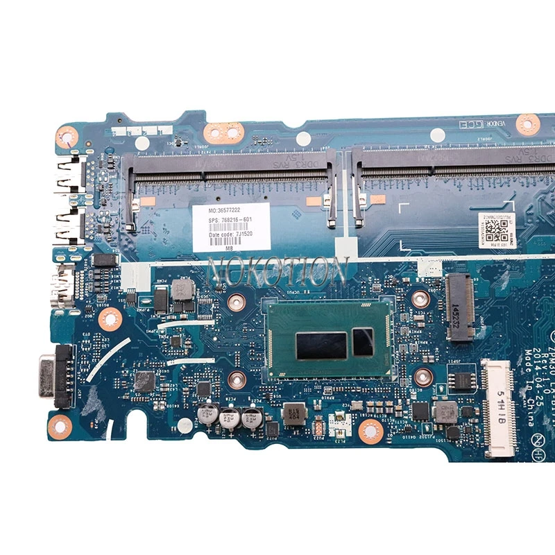 Материнская плата Nokotion 768216-601 768216-001 для ноутбука HP Probook 430 G2 материнская с SR1EF I5-4210U