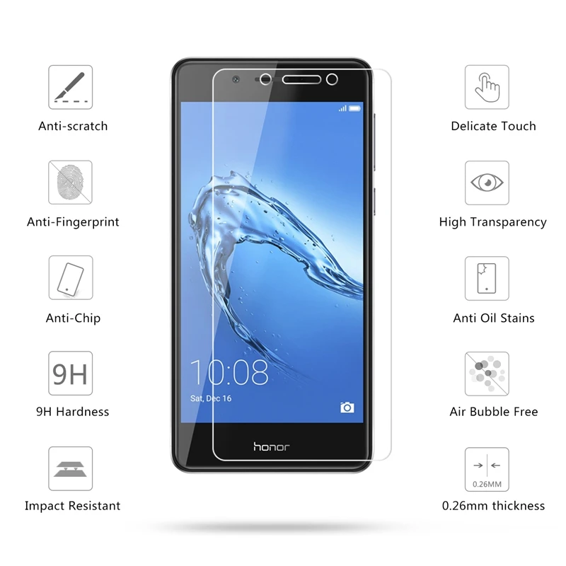 2.5D 0 26 мм 9H Премиум Закаленное стекло для Huawei Honor 6C Защитная пленка экрана
