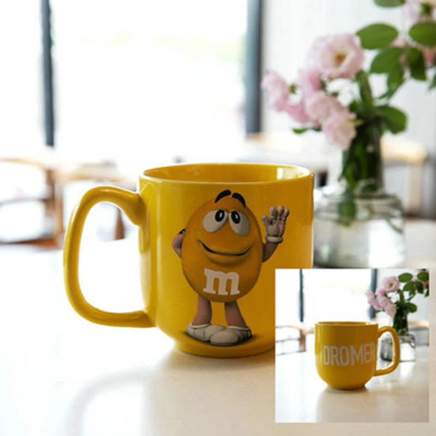 Симпатичные M& M's мм кофейные чашки керамические цветные кофейные овсянки кофейная кружка глазурь кофейная кружка с молоком водяные чайные кружки Посуда для напитков