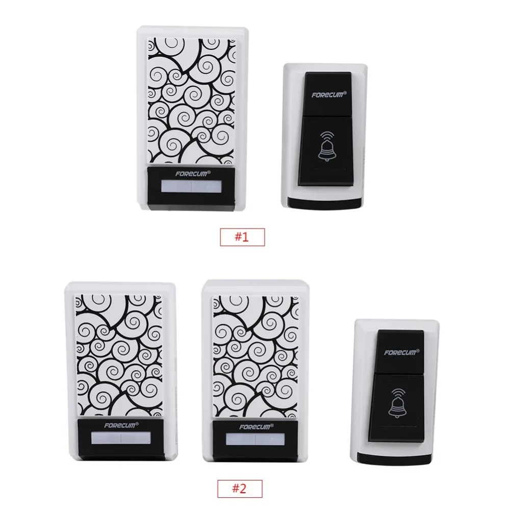 

Wireless Doorbells Unique Pattern Design Door Bell W/ 1 Receiver/2 Receivers Waterproof Doorbell For Home Office 36 Tunes HOT