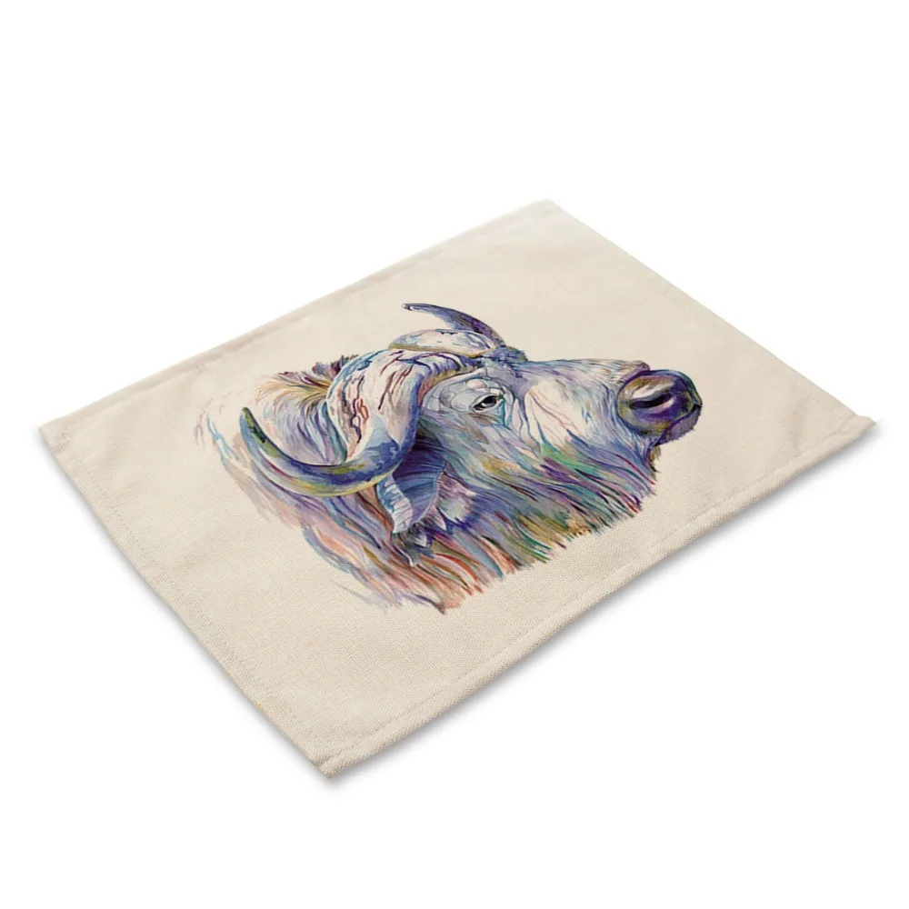 Набор креативных салфеток для обеденного стола в виде животных 42*32 см миска с