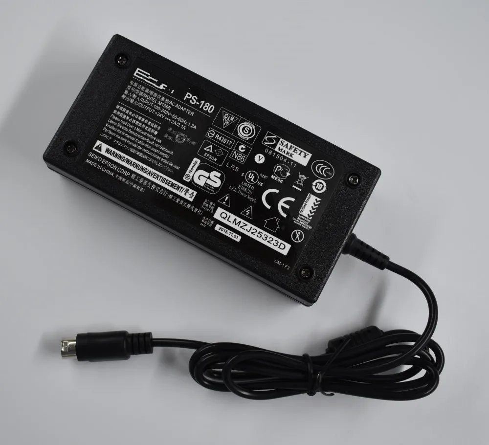 PS 180 адаптер переменного тока источник питания M159B 24V 2.1A для Epson чековый